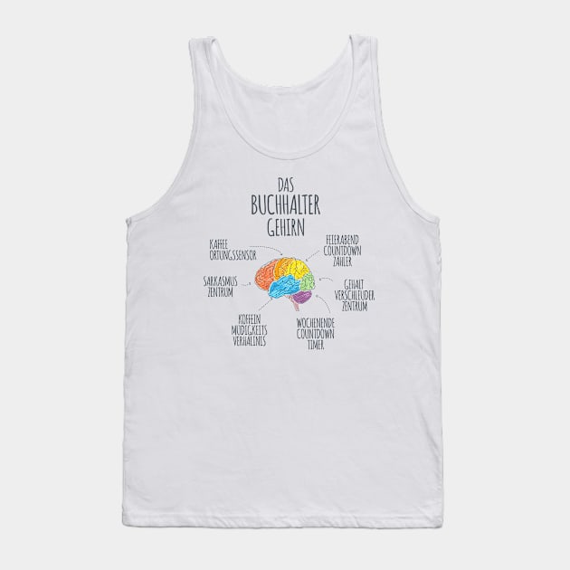 The accountant brain consists of profession gift Tank Top by Fantasy Designer